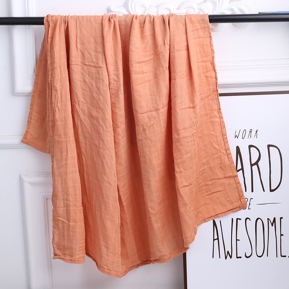 Bamboo Cotton Solid Color Baby Swaddle Blanket
